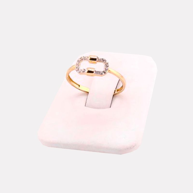 Anillo Rect. C/p 14k 1.3g #9